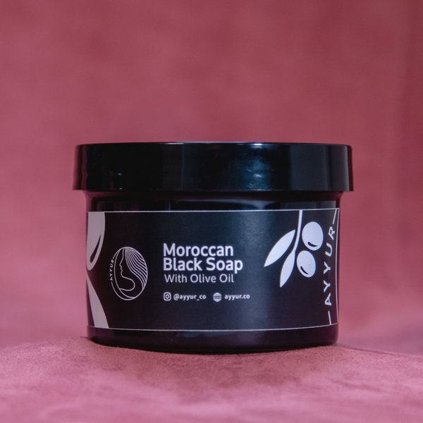 6oz Moroccan Black Soap W/Olive Oil